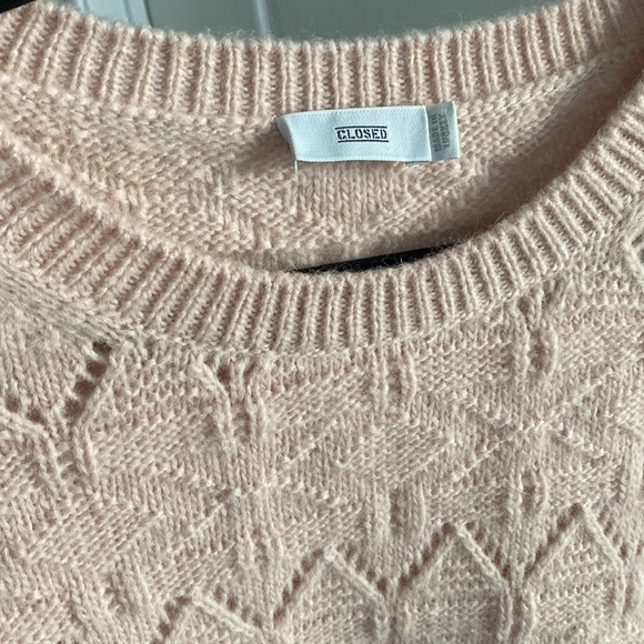 Closed Light Pink Alpaca and Wool Blend Knit Oversized Sweater Size XS - Picture 2 of 5